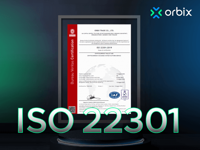 orbix ได้ใบรับรอง ISO22301 โดย Bureau Veritas 